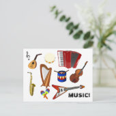 Muziek! Briefkaart (Staand voorkant)