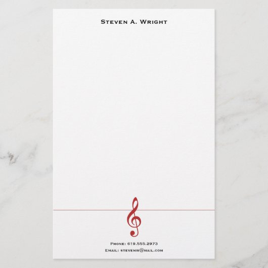 Muziek Briefpapier (Voorkant)