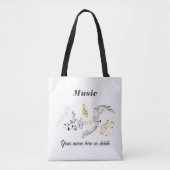 Muziek Canvas tas - Gepersonaliseerd (Voorkant)