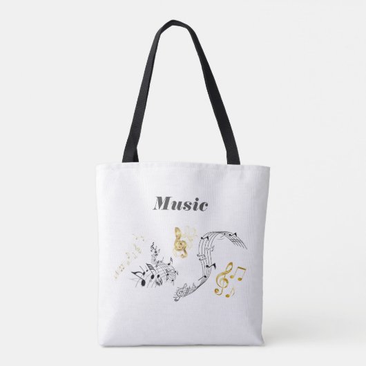 Muziek Canvas tas - Gepersonaliseerd (Achterkant)