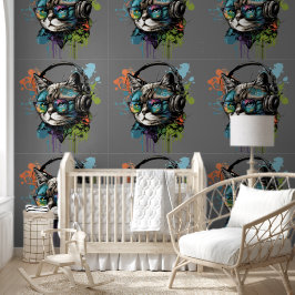 Muziek Cat Custom Behang