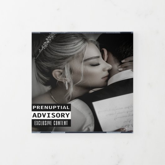 Muziek-cd Hoesje Wedding All In One Drieluik Uitnodiging (Cover)