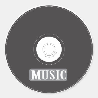 Muziek-cd Ronde Sticker