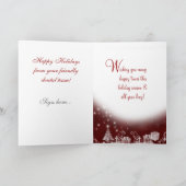 Muziek Christmas Kaart Red (Binnen)