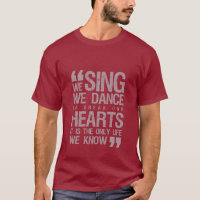 Muziek Citaat Grunge T-shirt Sing Dance Break Hear