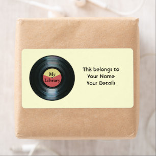 Muziek Collectie Vinyl Record naam Gift Label Labe