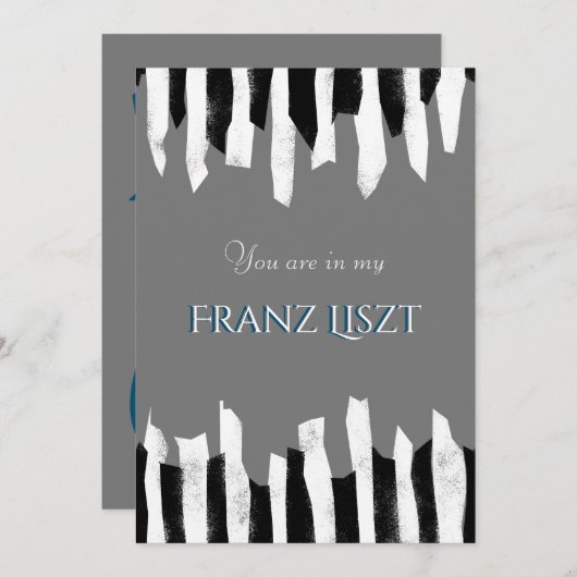 Muziek Concert huisfeest Piano abstract Kaart (Voorkant / Achterkant)