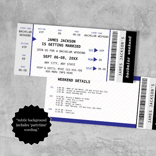 Muziek Concert Ticket Bachelor Weekend Route Kaart