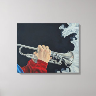 Muziek daagt de duisternis uit canvas afdruk