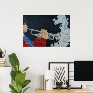 Muziek daagt de duisternis uit poster