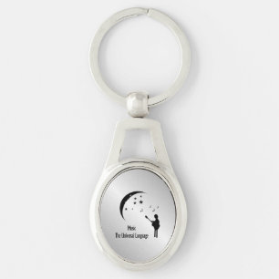 Muziek de Universele Taal Sleutelhanger