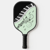 Muziek Design Piano en Notities Pickleball Paddle (Achterkant)