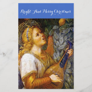 MUZIEK DIE CHRISTMAS ANGEL MAAKT IN GOLD GEEL BLAU BRIEFPAPIER