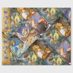 MUZIEK DIE CHRISTMAS ANGELS MAAKT, JOY PEACE LIVE CADEAUPAPIER