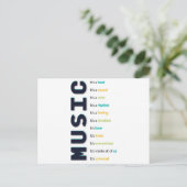 muziek die het is ..... briefkaart (Staand voorkant)