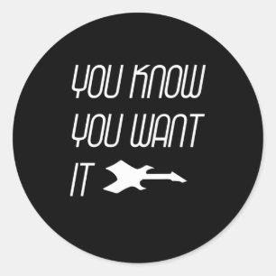 Muziek die je kent je gitaar wilt ronde sticker