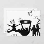 Muziek Disco Mensen Dansen Briefkaart (Voorkant / Achterkant)