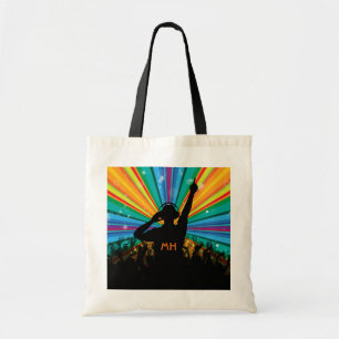 Muziek DJ aangepaste monogram canvas tassen