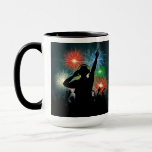 Muziek DJ aangepaste monogram-mokken Mok