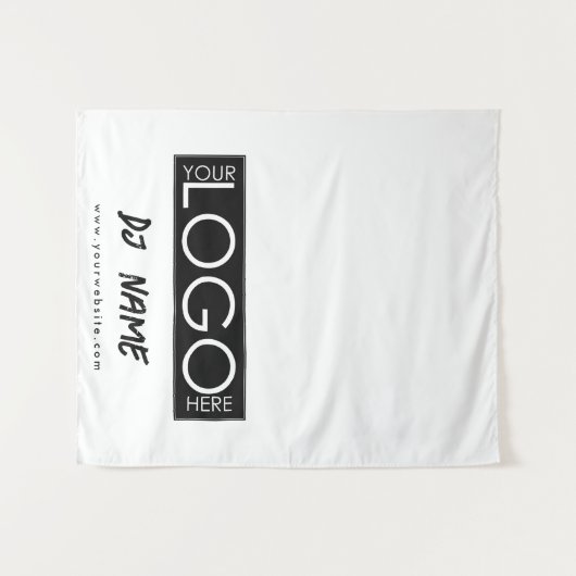 Muziek DJ Business Logo Modern Table Runner Banner Wandkleed (Voorkant (horizontaal))