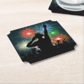 Muziek DJ papier onderzetters (Gekanteld)