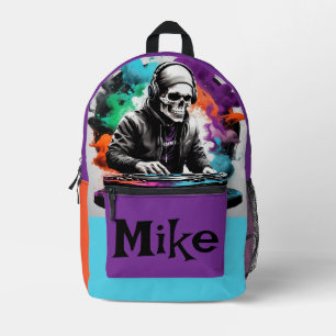 Muziek DJ Skeleton Bedrukte Rugzak