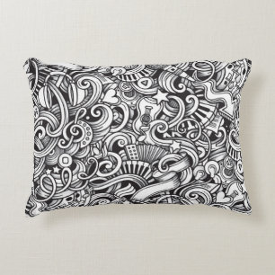 Muziek Doodles achtergrond Accent Kussen