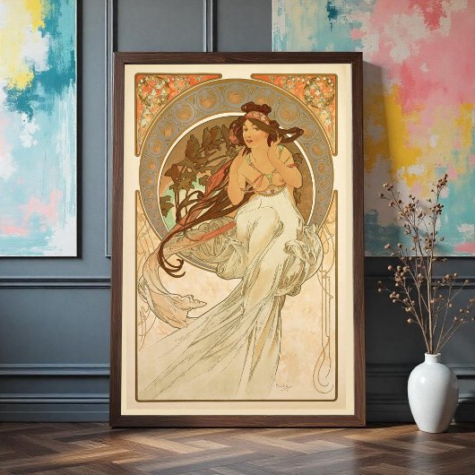 Muziek door Alphonse Mucha Poster