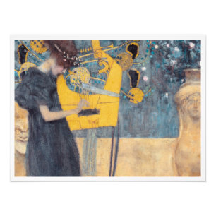 Muziek door Gustav Klimt Foto Afdruk