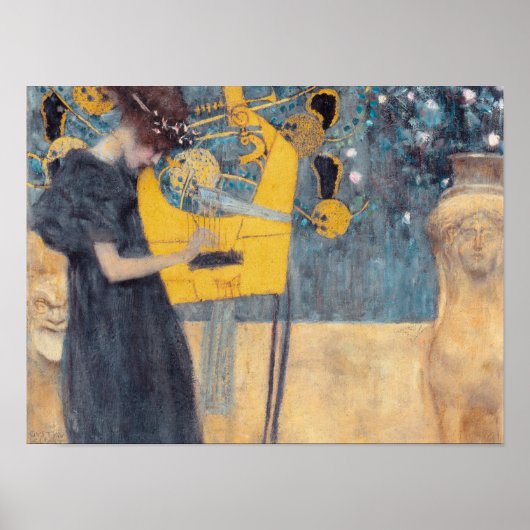 Muziek door Gustav Klimt - Vintage Poster (Voorkant)