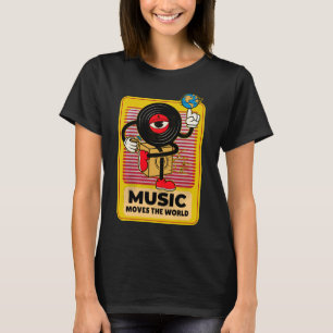 Muziek drijft de kunst van de wereld t-shirt