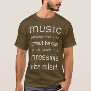 Muziek drukt geschreven Citaat 1 uit T-shirt