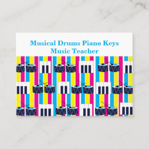 Muziek Drums Piano Toetsen Muziek Visitekaartje
