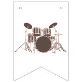 muziek, drumset, verjaardag, BUNNING BANNER (Eerste vlag)