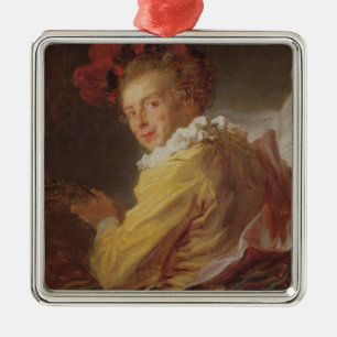 Muziek, een portret van Monsieur de la Breteche Metalen Ornament