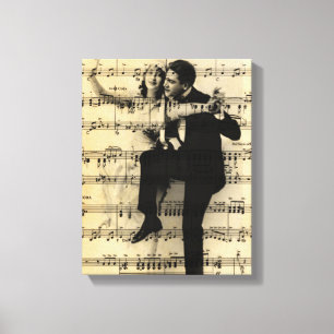 muziek en dans canvas afdruk