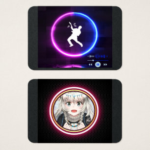 Muziek en geanimeerd logo-ontwerp visitekaartje