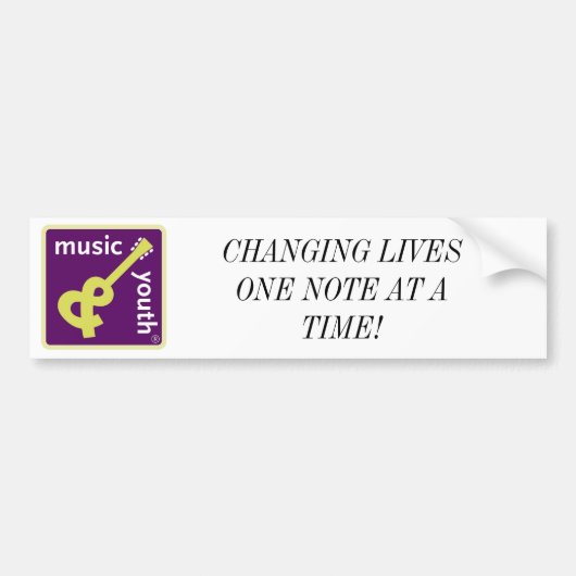 Muziek- en jeugdbumpersticker bumpersticker (Voorkant)