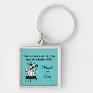 Muziek en katten 2 - Schweitzer quote Sleutelhanger