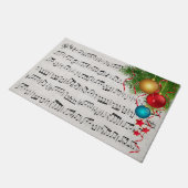 Muziek- en kerstversieringen deurmat (Schuin)