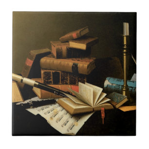 Muziek en literatuur van William Harnett, Fine Art Tegeltje