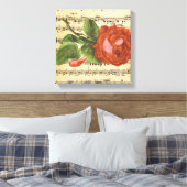Muziek en Red Rose Canvas Afdruk (Insitu (Slaapkamer))