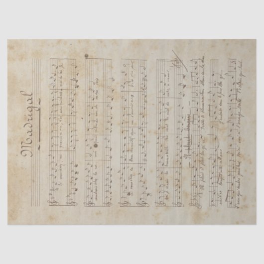 Muziek en Rozen Series Design 6 Tissuepapier (Voorkant)