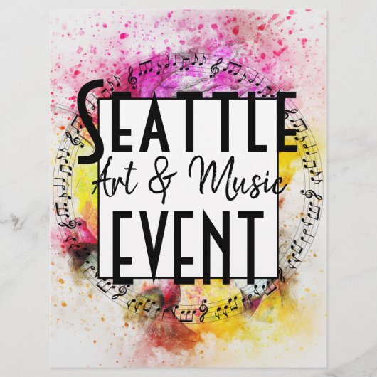 Muziek- en tekenevenement flyer (Voorkant)