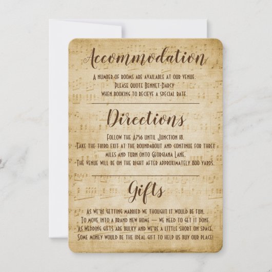 Muziek Enclosure Kaart Oude Stijl (Voorkant)