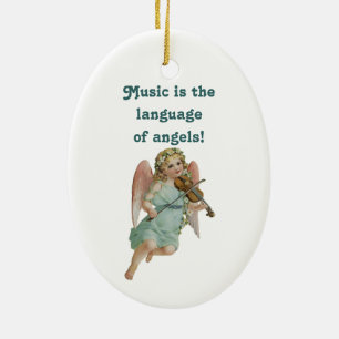 Muziek Engel Ornament Met Gedicht