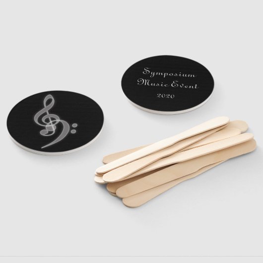  Muziek Event Black Hand Fan Handwaaier (Niet-gemonteerd)