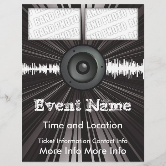 Muziek Event Flyer Luidspreker Knal (Voorkant)