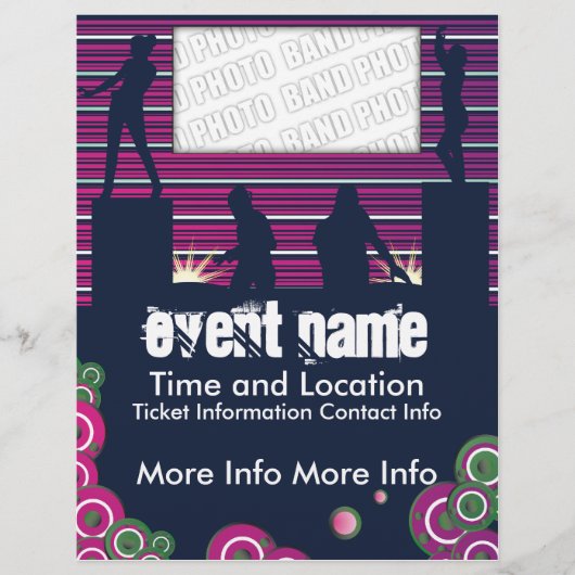 Muziek Event Flyer met DJs en Dansers (Voorkant)