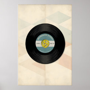 Muziek Evolutie 45 Vinylplaat Print -Alleen Print
